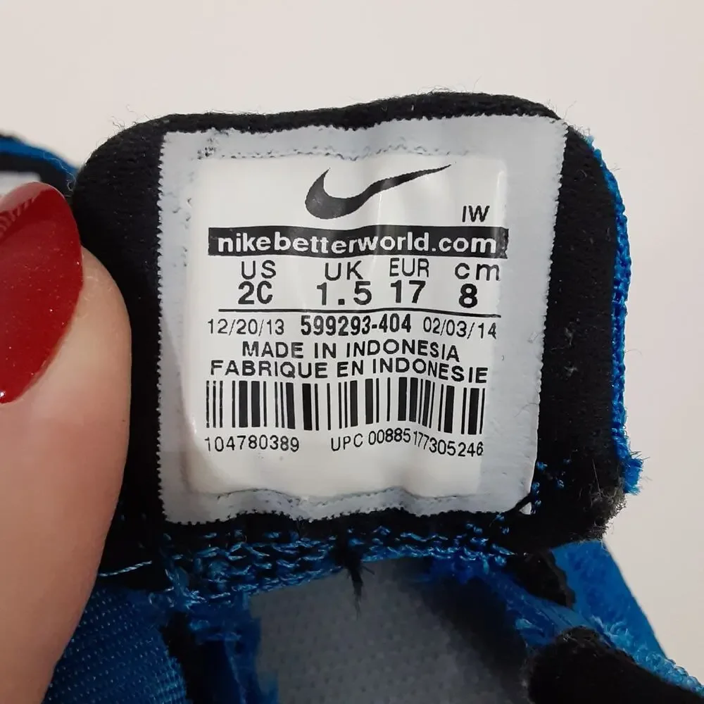 Nike Dual Fusion Lite Toddler 2C Running Shoes Blue Mesh Sneakers Athleisure